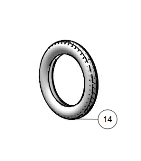 Cubierta 12.1/2x2.1/4" HF803 Black silla de ruedas Karma eFlexx